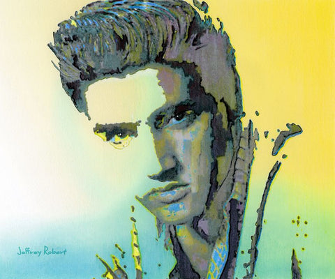 ELVIS "BLUE HAWAII" Pop Crayon Art