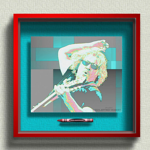 NEW! RED ROCKER POP CRAYON ART Crayon Collectible
