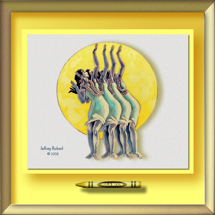 New! HULA MOON Crayon Collectible