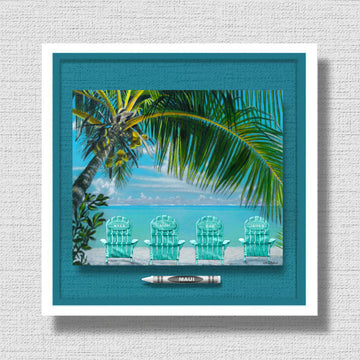 NEW! 4 PERSONALIZED BEACH CHAIRS Crayon Collectible*Chair Color Option