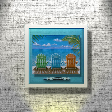 3 PERSONALIZED BEACH CHAIRS Crayon Collectible