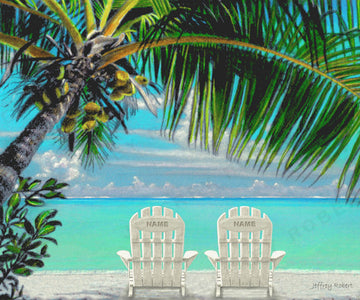 PERSONALIZED BEACH CHAIRS Canvas Giclee Print