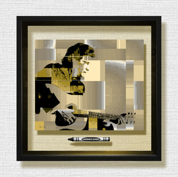 New! JOHNNY CASH POP CRAYON ART Crayon Collectible