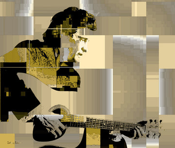 NEW! JOHNNY CASH Hollywood Pop Crayon Art Original