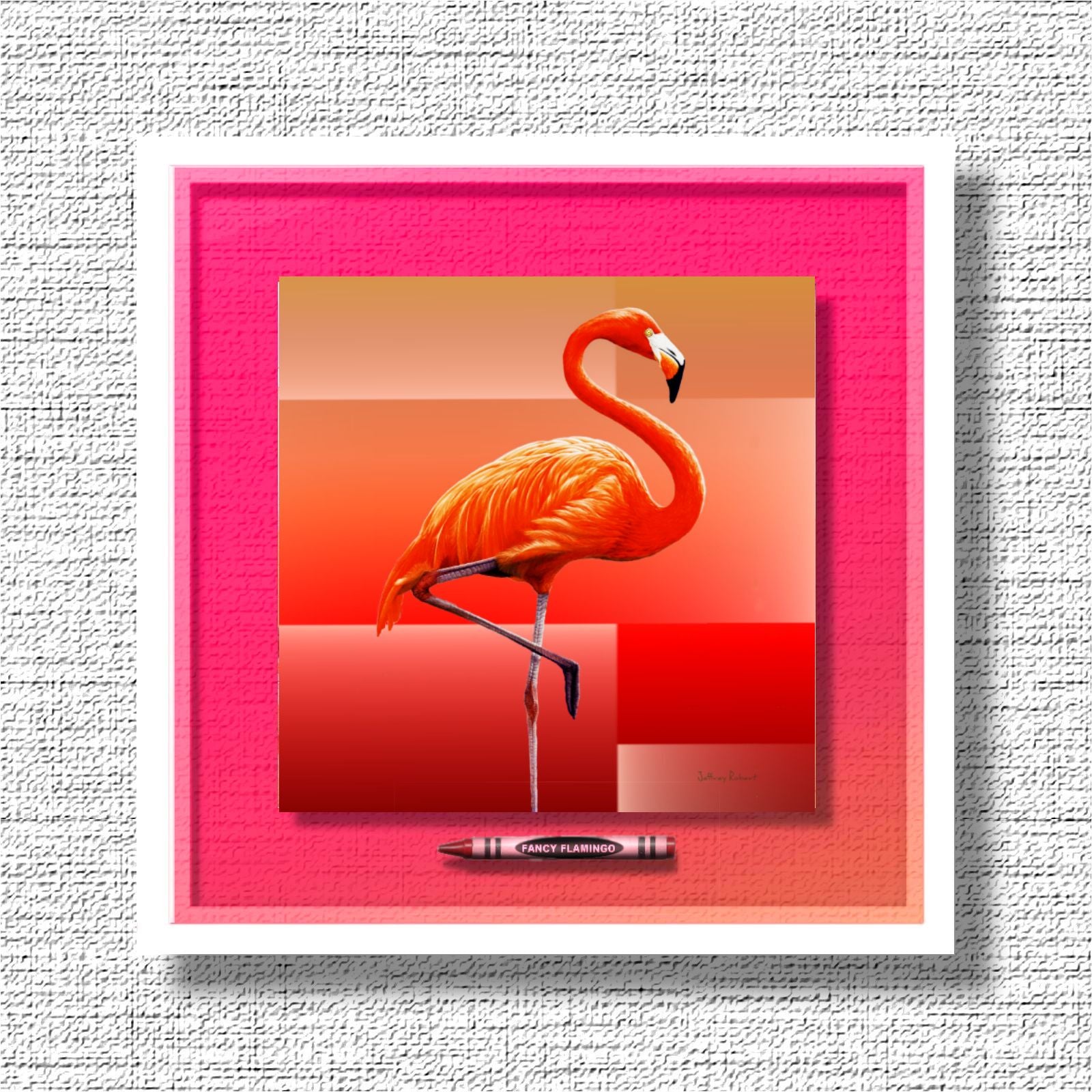 NEW! FANCY FLAMINGO Crayon Collectible