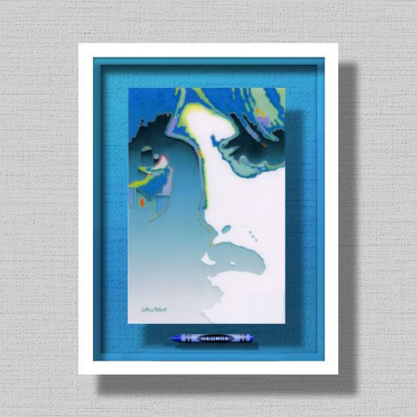 BEATLES Crayon Collectibles-GEORGE HARRISON 2 Sizes