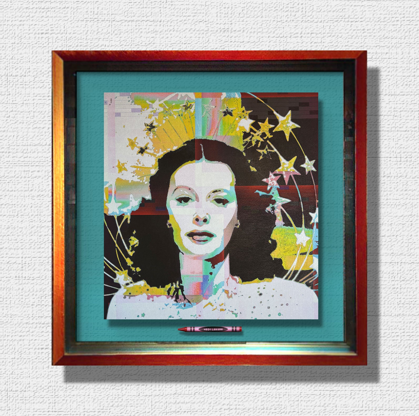 New! HEDY LAMARR Hollywood POP CRAYON ART Crayon Collectible