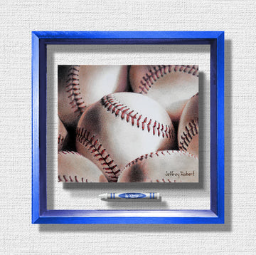 NEW! PERSONALIZED BASEBALL ART Crayon Collectible *LA Dodgers or Your Team
