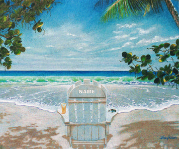 PERSONALIZED BEACH CHAIR Canvas Giclee Print