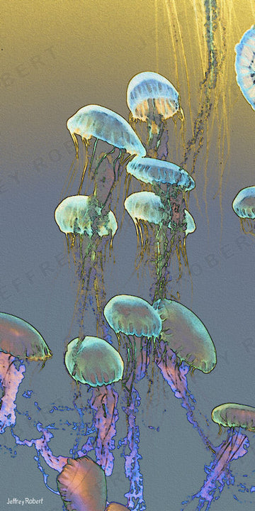 SEA JELLIES Canvas Giclee Print