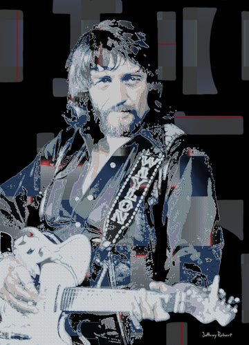 NEW! WAYLON JENNINGS Pop Crayon Art